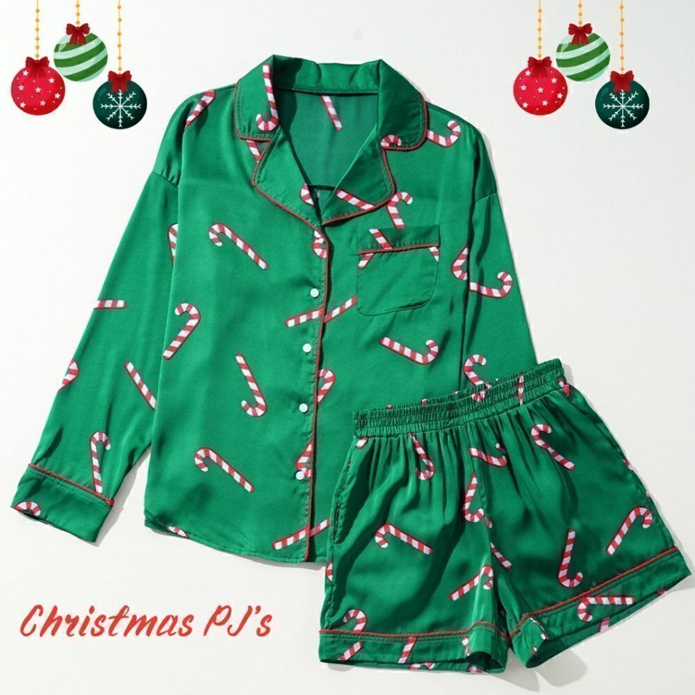 Candy Cane Christmas Pajama Set